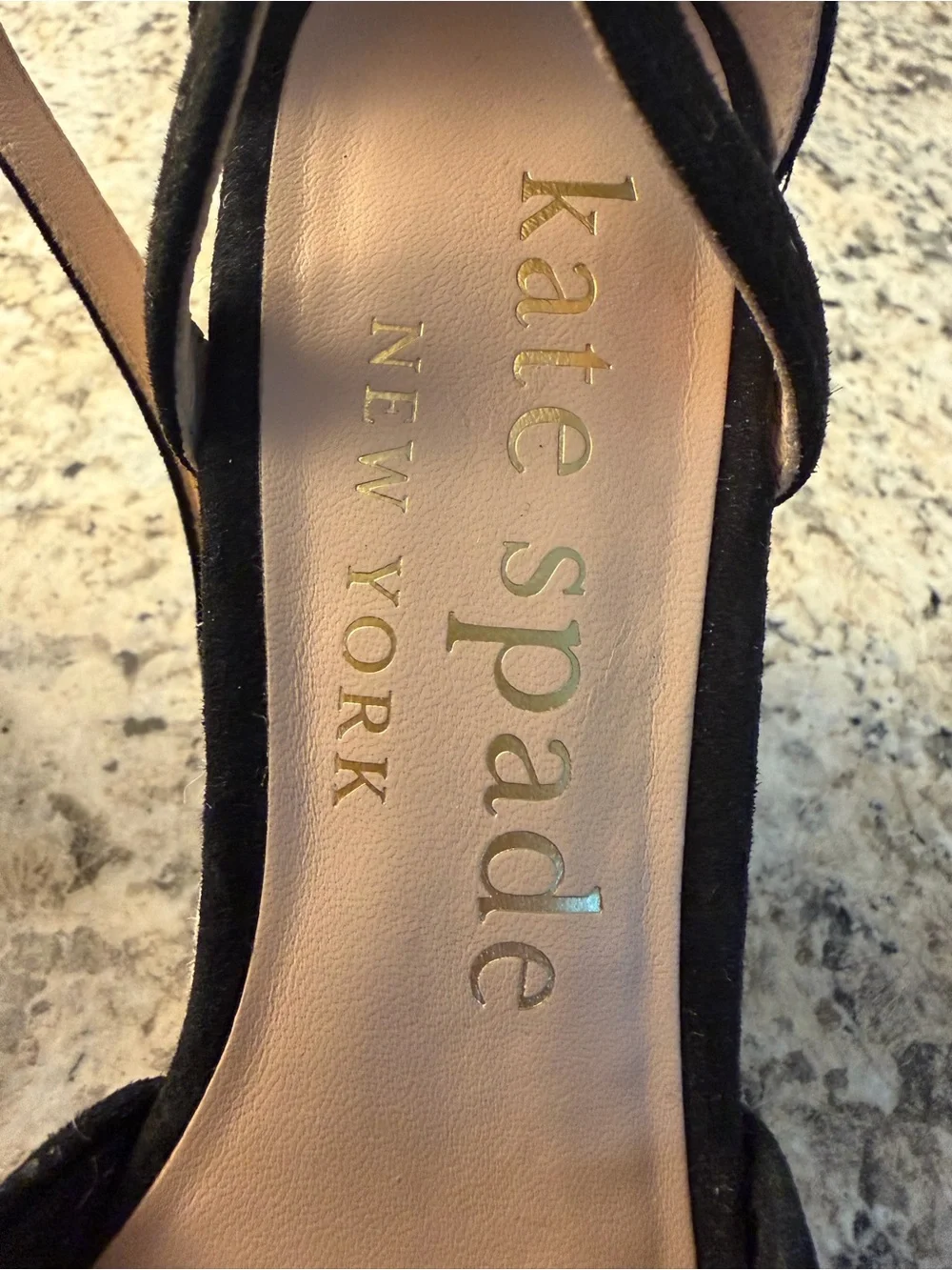 kate spade Black Suede Knotted Bow Espadrille Wedge Sandals Tianna Summer Fun